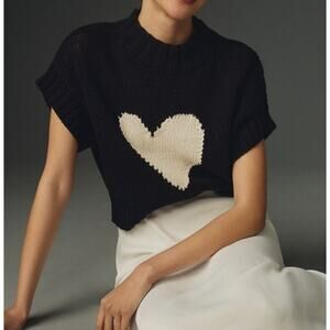 MAEVE Pippa Mock Neck Sweater Black Extended Shoulder Edition Women's XS